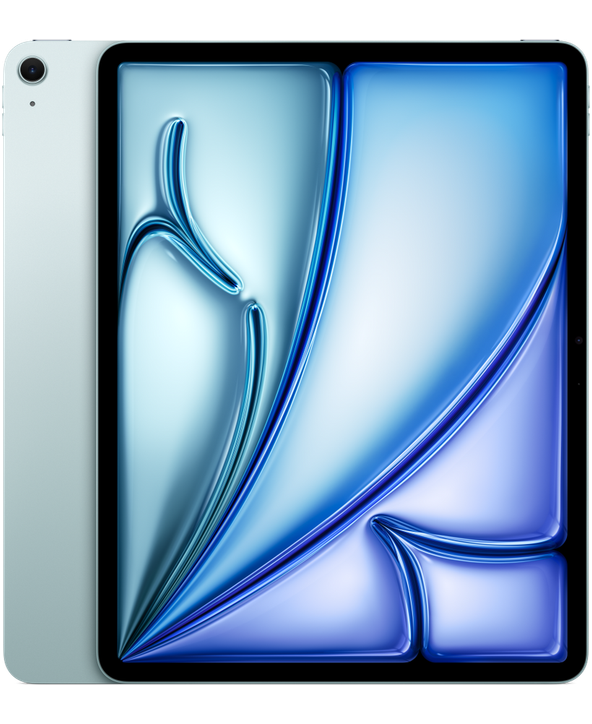 iPad Air 13 M2 in Blue, Front + Back view