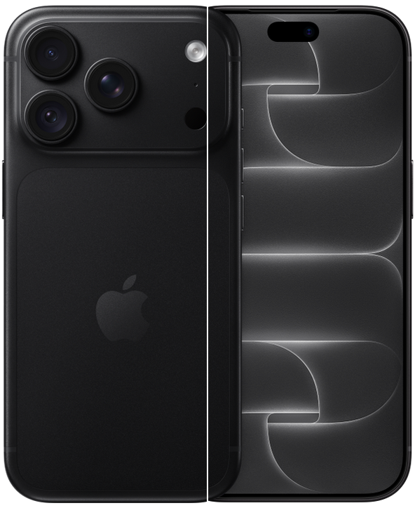 iPhone 18 Pro in Black, Front + Back view