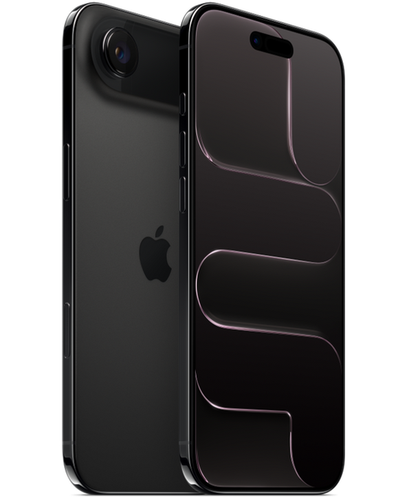 iPhone Air in Space Black, front and back view