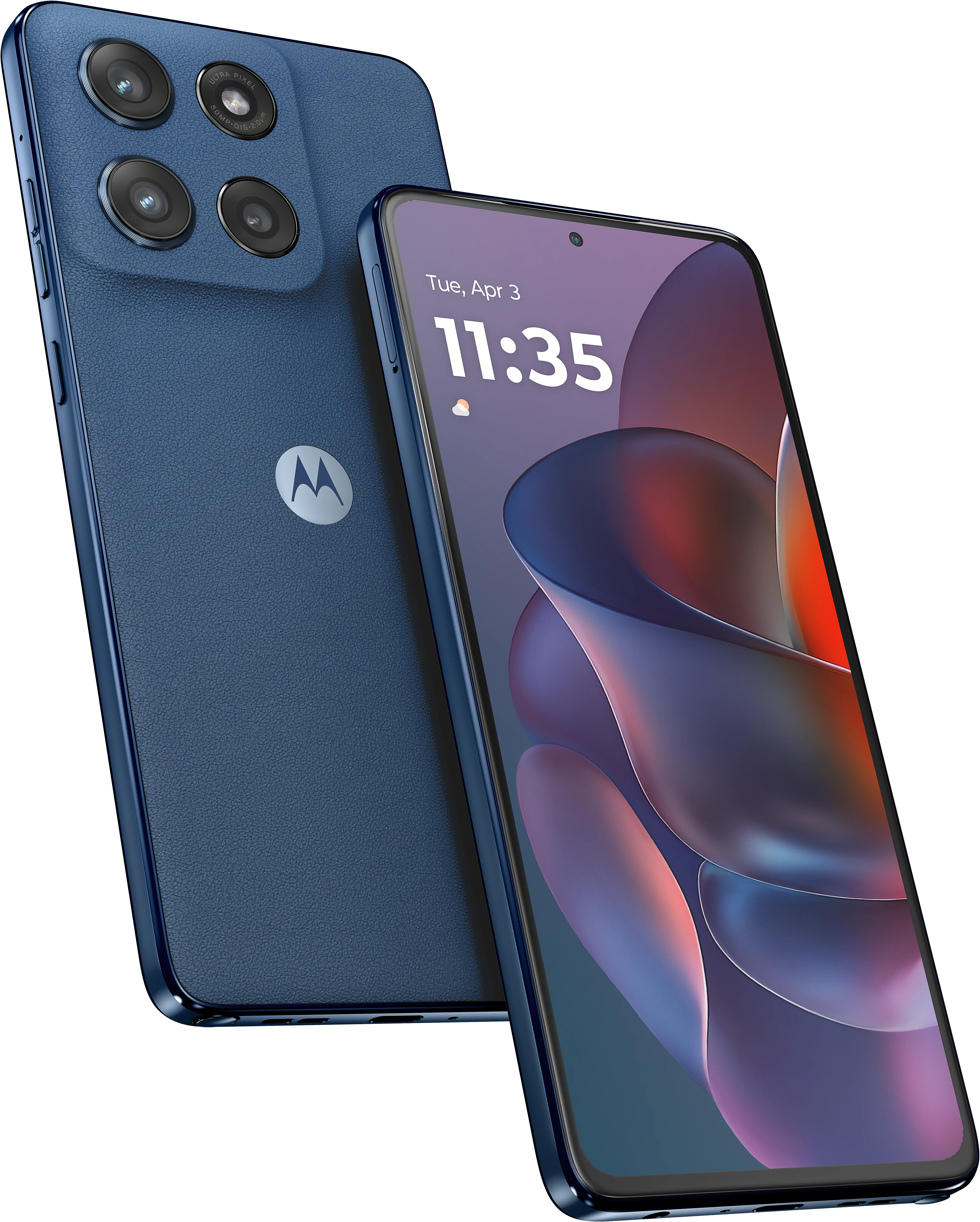 moto g stylus in Gibraltar Sea, front and back view