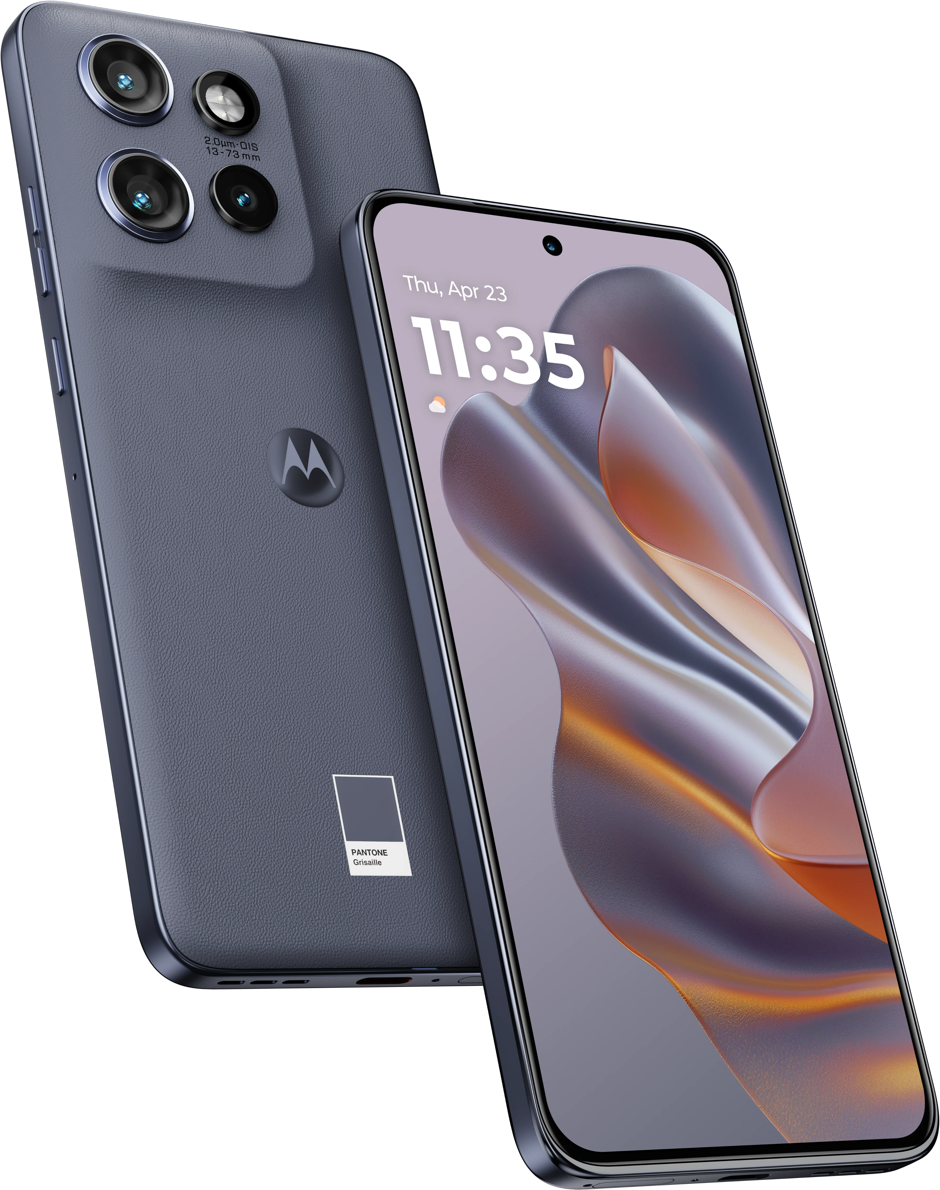 edge 50 neo in PANTONE grisaille, front and back view