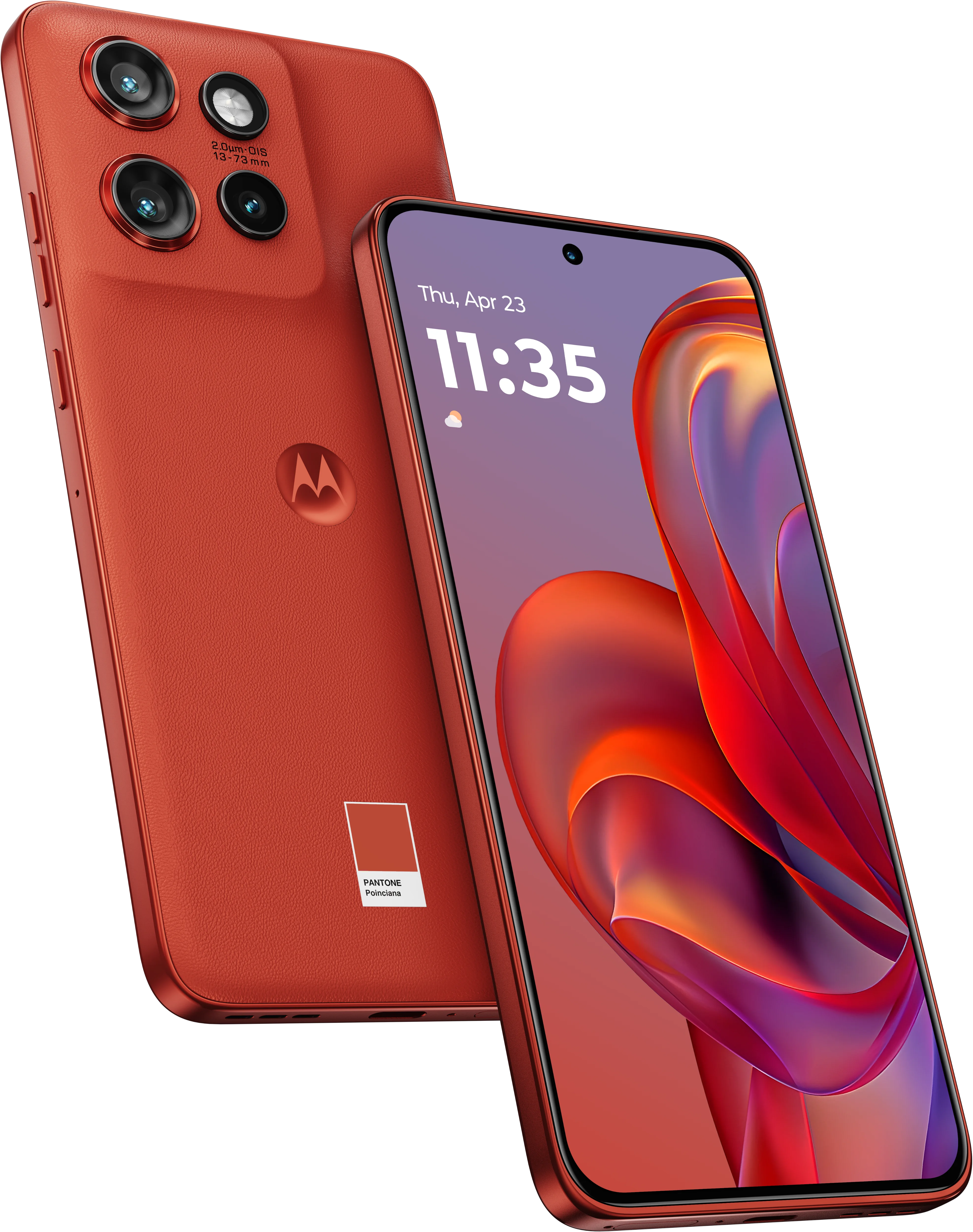 edge 50 neo in PANTONE poinciana, front and back view