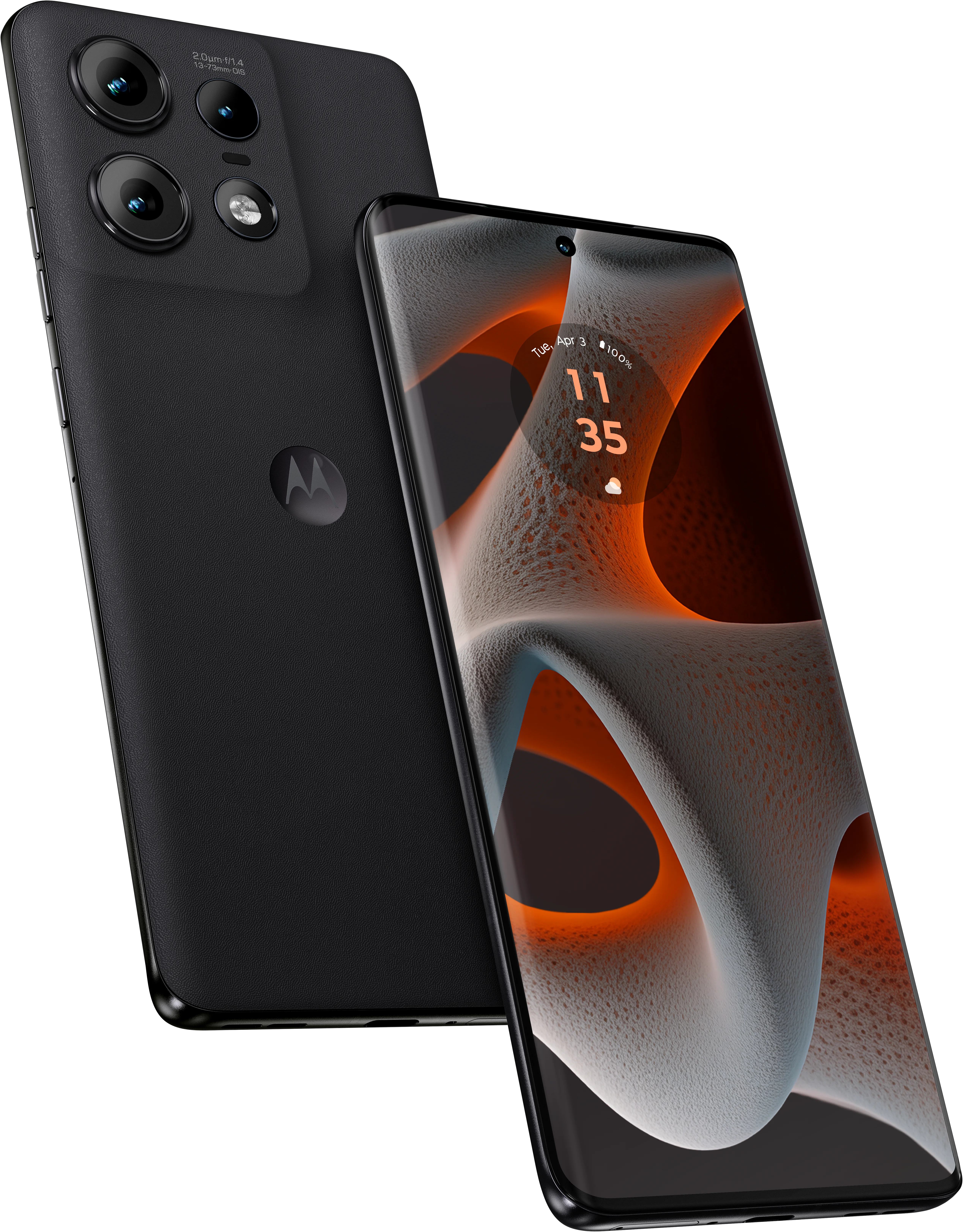 edge 50 pro in Black Beauty, front and back view