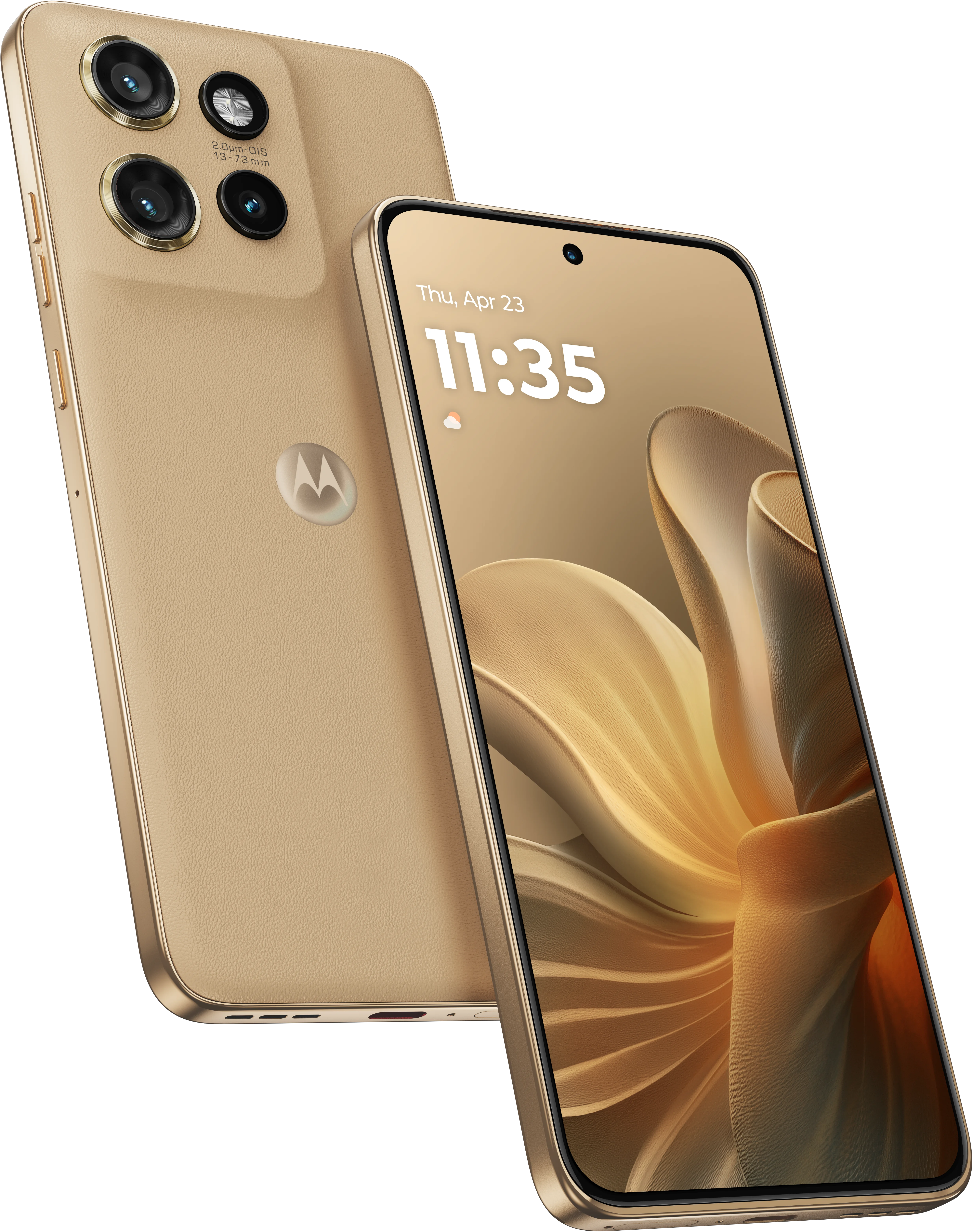 edge 60 neo in PANTONE latte, front and back view