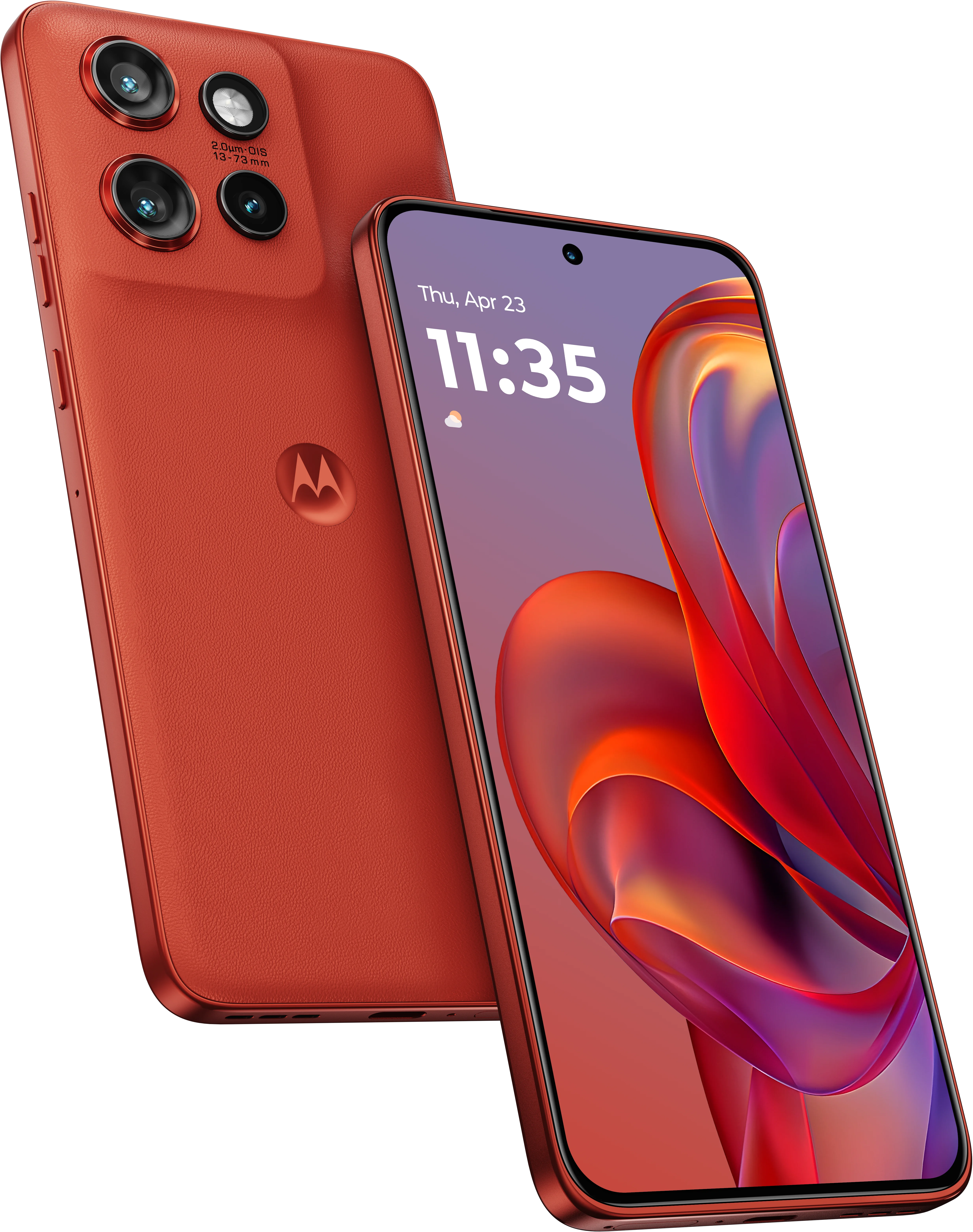 edge 60 neo in PANTONE poinciana, front and back view