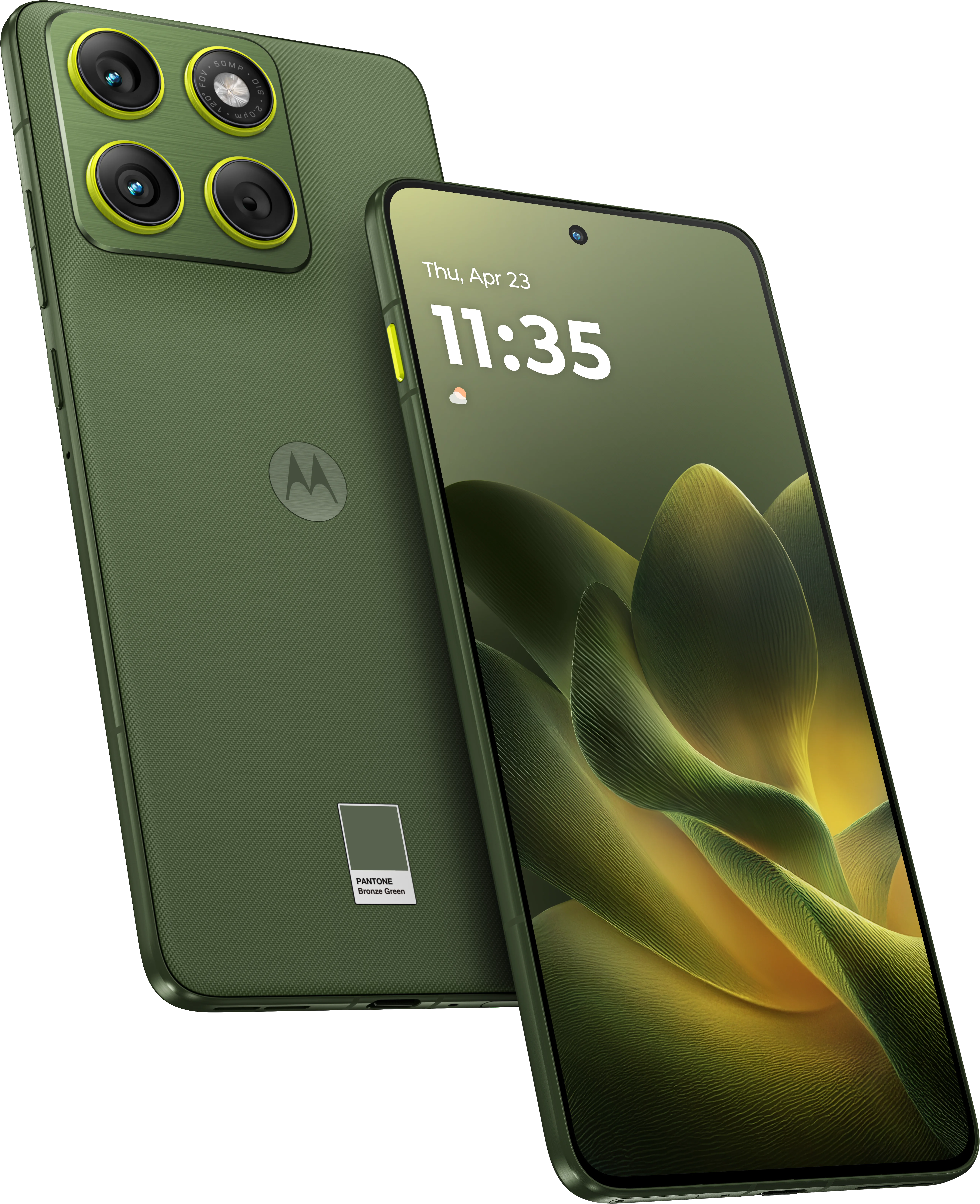 edge 70 in PANTONE bronze Green, front and back view
