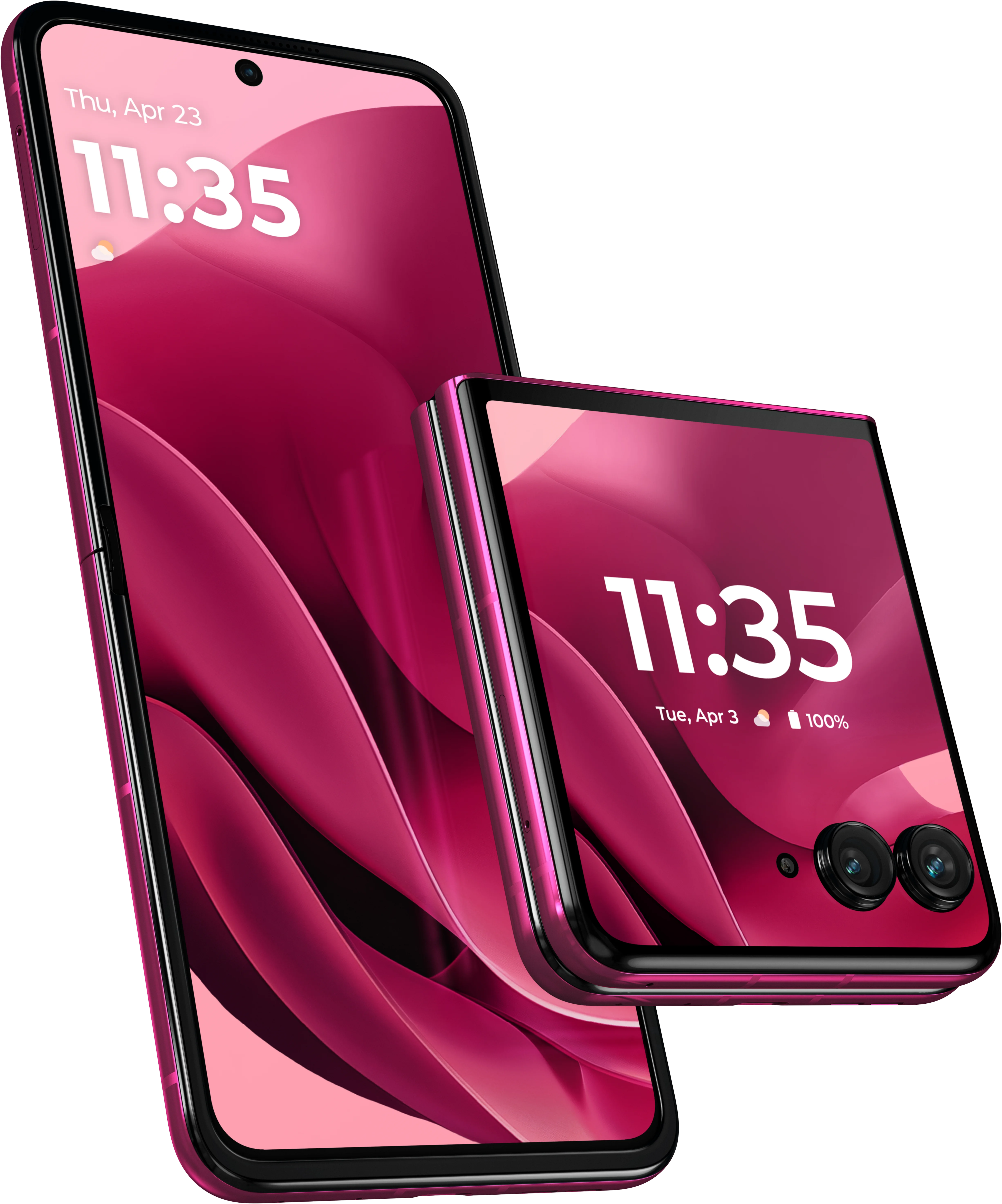 razr ultra in Cabaret, front and back view