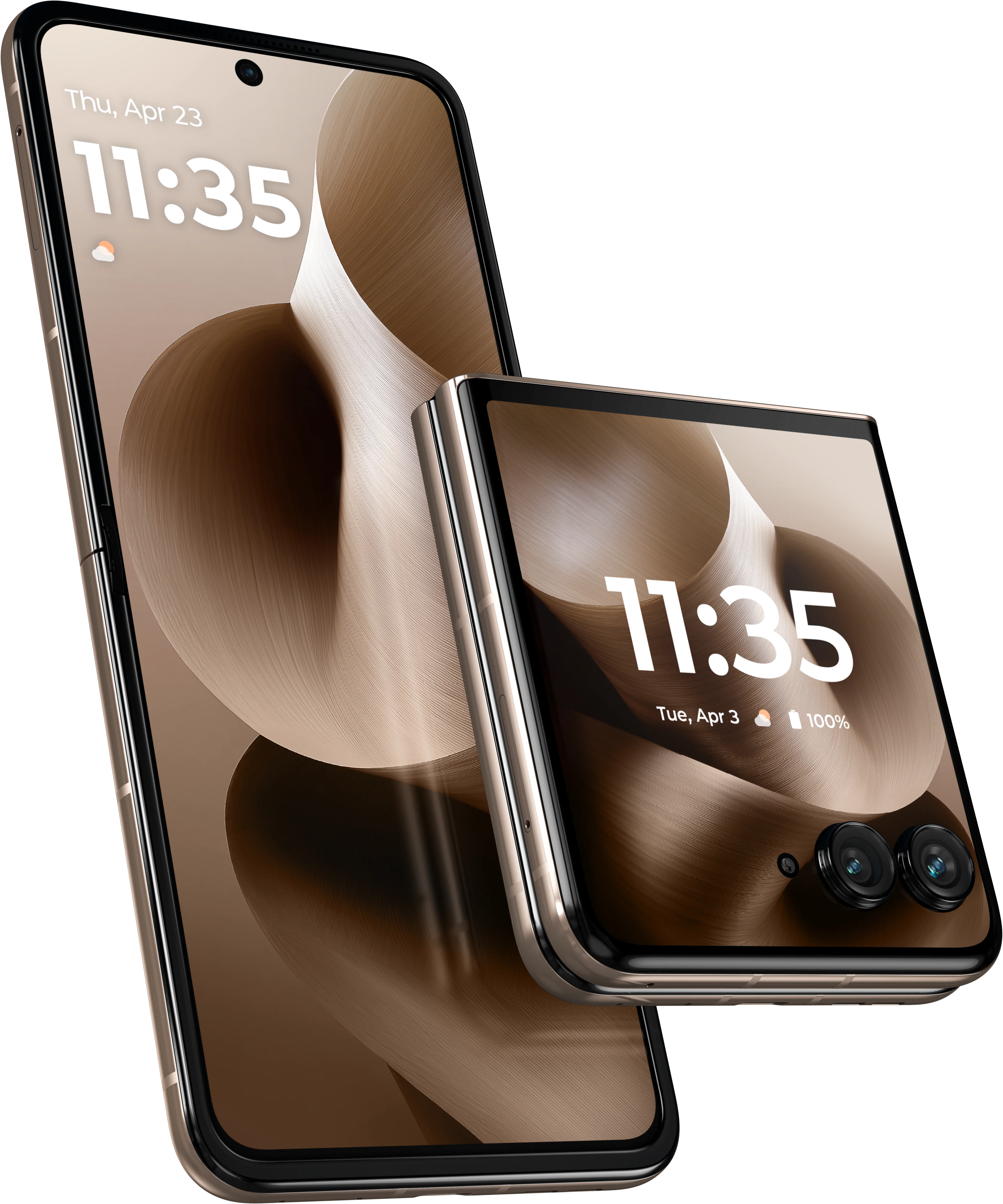 razr ultra in Mountain Trail, front and back view