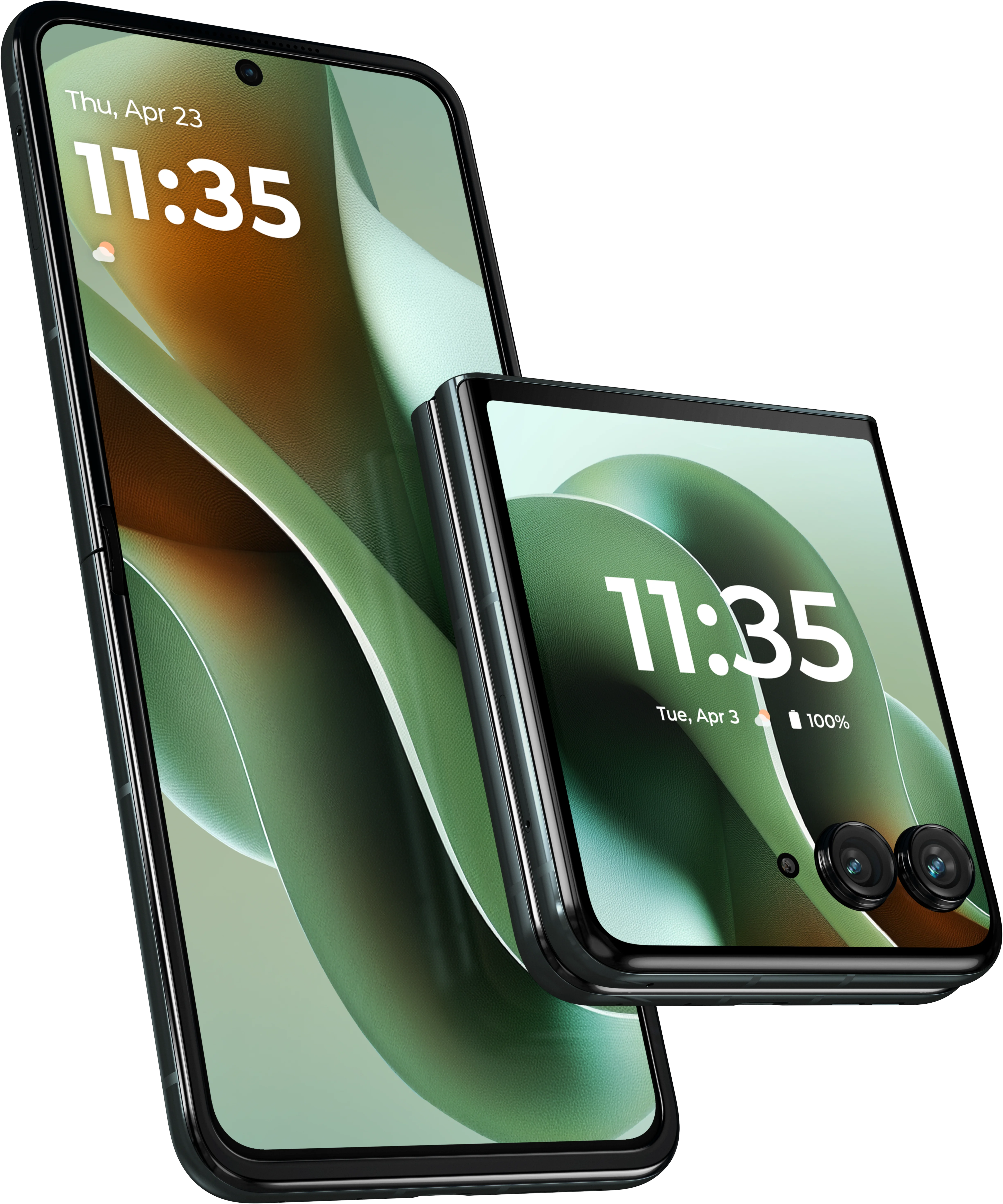 razr ultra in Scarab, front and back view
