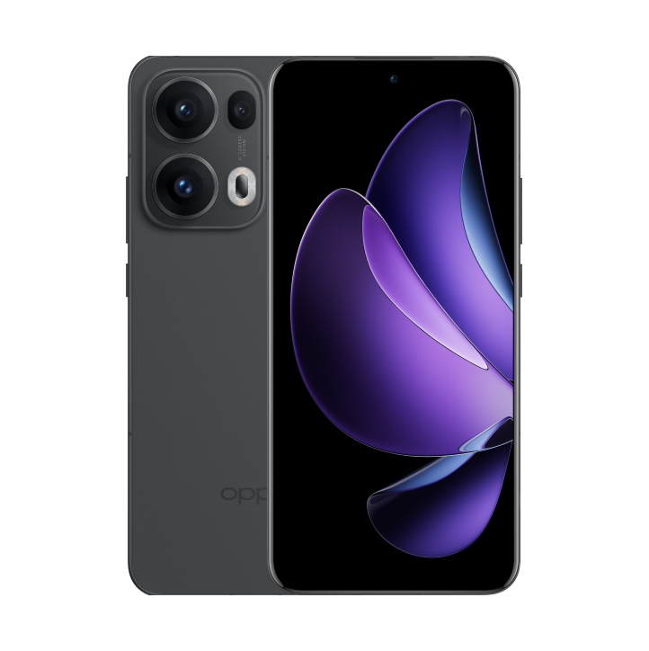 Reno13 Pro en Gris grafito, vista Front + Back
