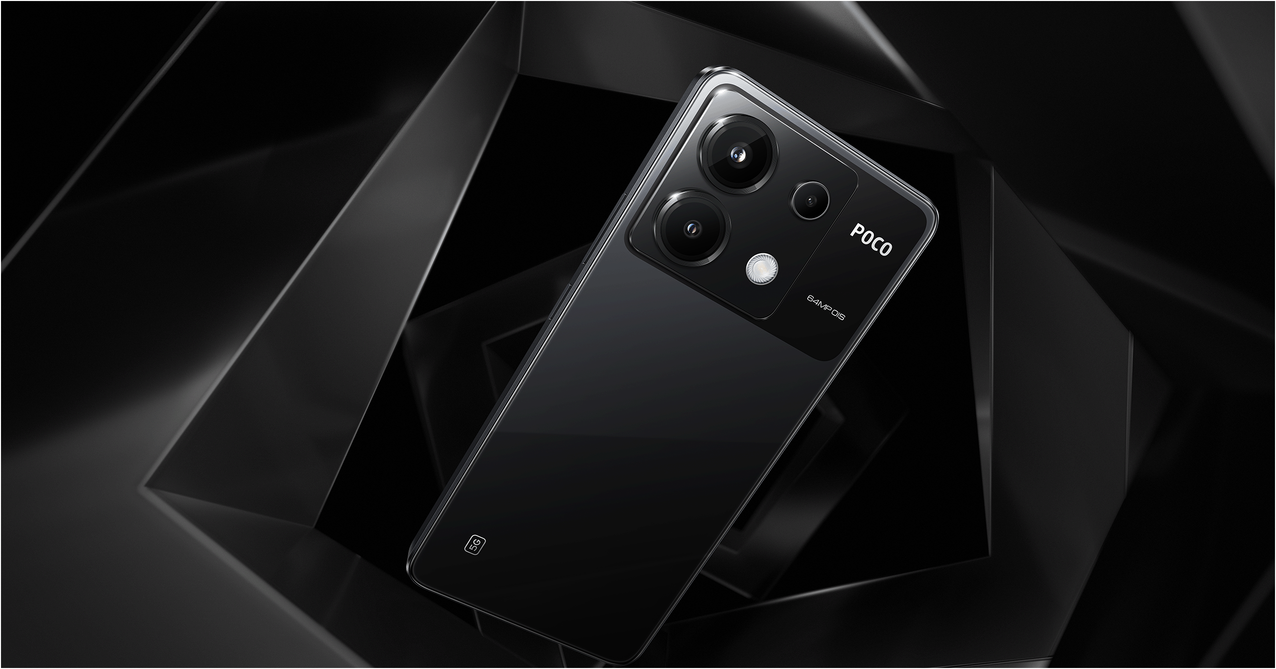 POCO X6 in White, front and back view