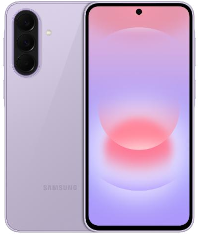 Galaxy A37 in Awesome Lavender, Front + Back view