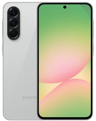 Galaxy A56 en Gris claro increíble, vista Front + Back
