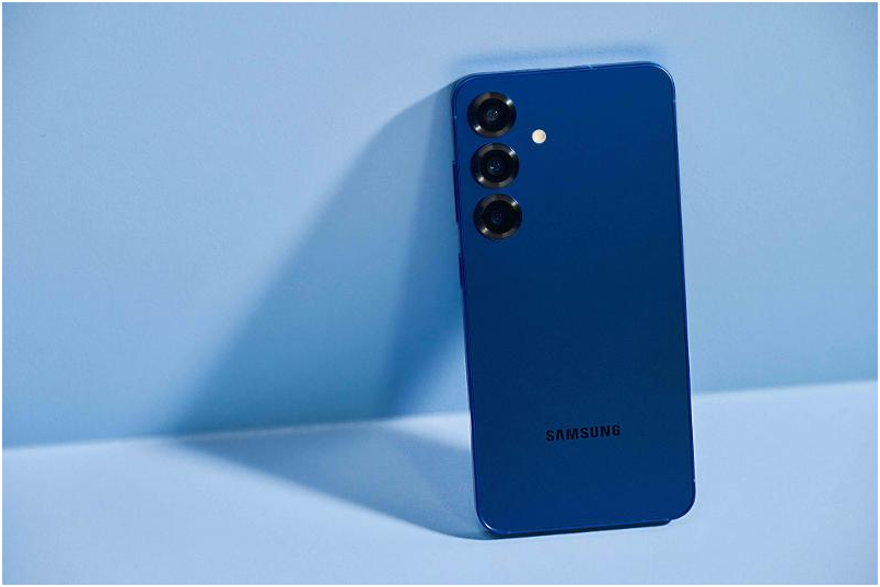 Galaxy S25+ in Navy, Front + Back view