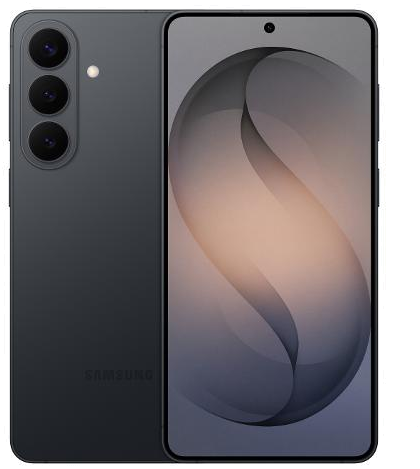 Galaxy S26+ in Black, front and back view