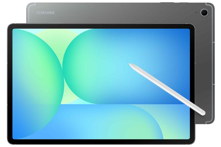 Galaxy Tab S10 FE+ in Gray, Front + Back view