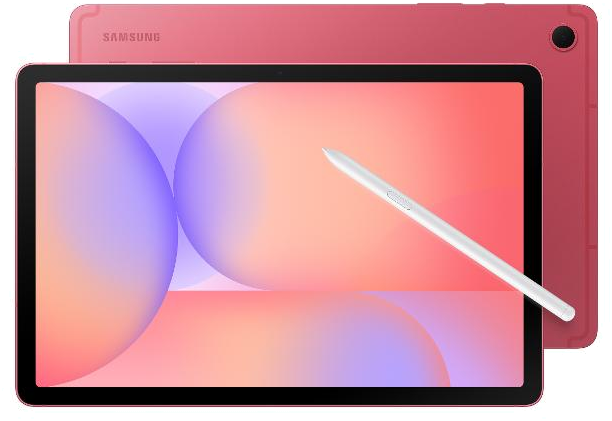 Galaxy Tab S10 Lite in Coral Red, Front + Back view