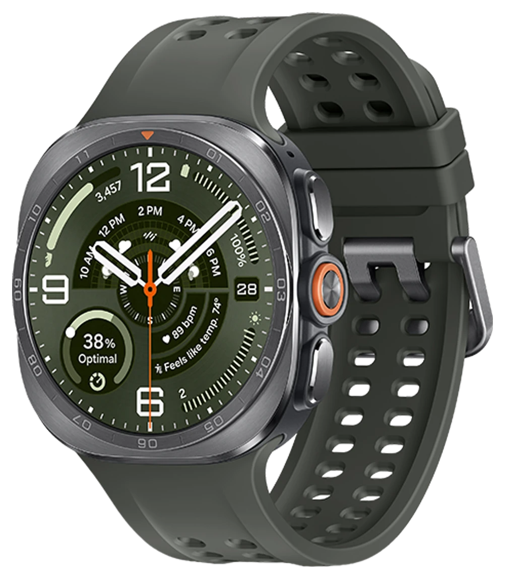 Galaxy Watch Ultra 2 in Titanium Silver, Front view