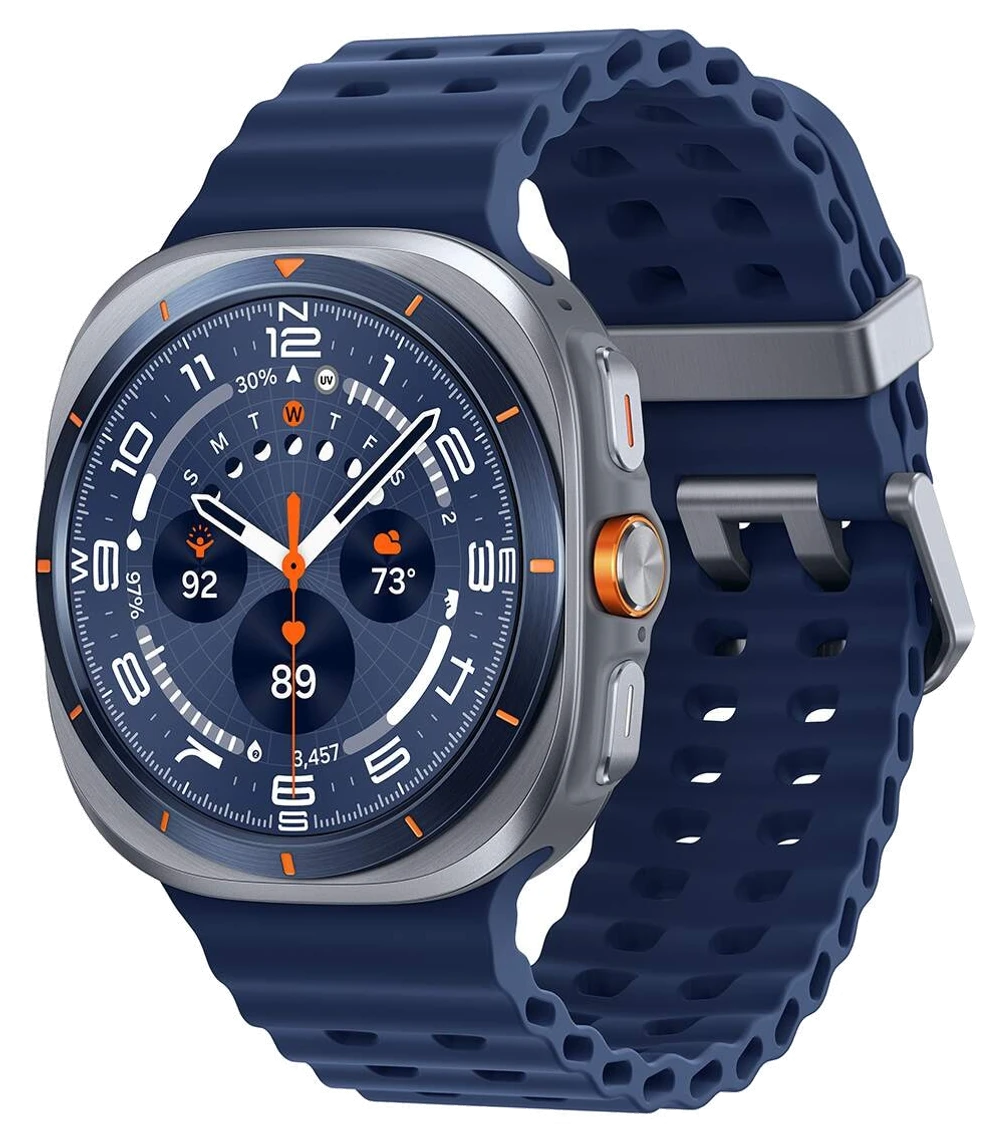 Galaxy Watch Ultra (2025) en Azul titanio, vista Front