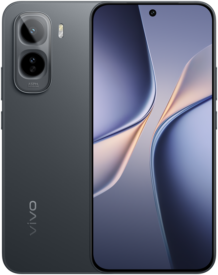 vivo T5 Pro 5G in Cosmic Black, front and back view