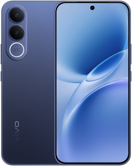 vivo V70 FE in Ocean Blue, front and back view