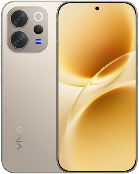 vivo V70 in Alpine Gray, front and back view