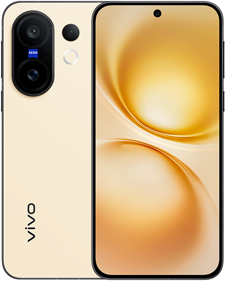 vivo X200 FE in Yellow Glow, front and back view