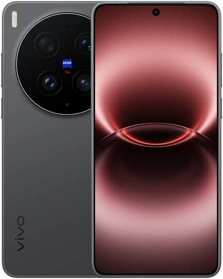 vivo X300 Ultra in Black, front and back view
