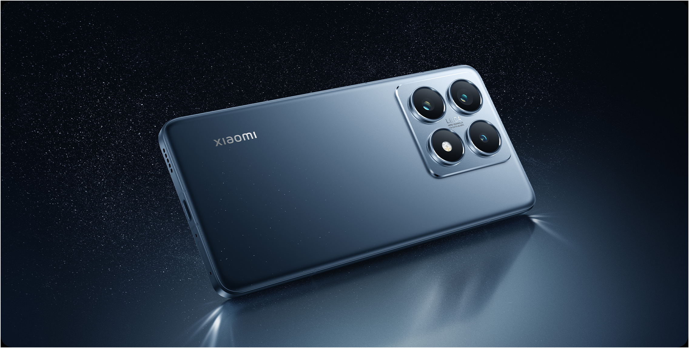 Xiaomi 14T Pro in Titan Blue, front and back view