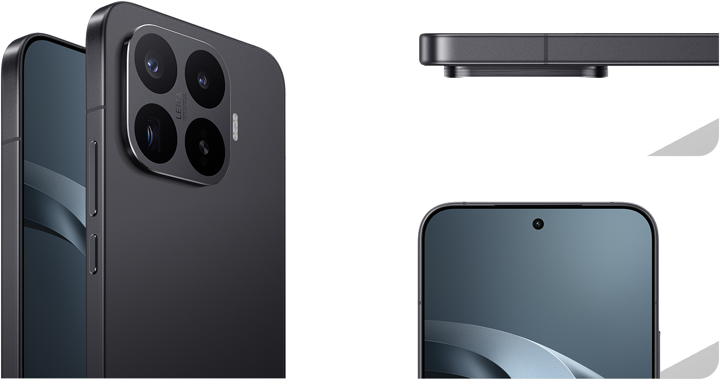 Xiaomi 17T Pro in Black, front and back view